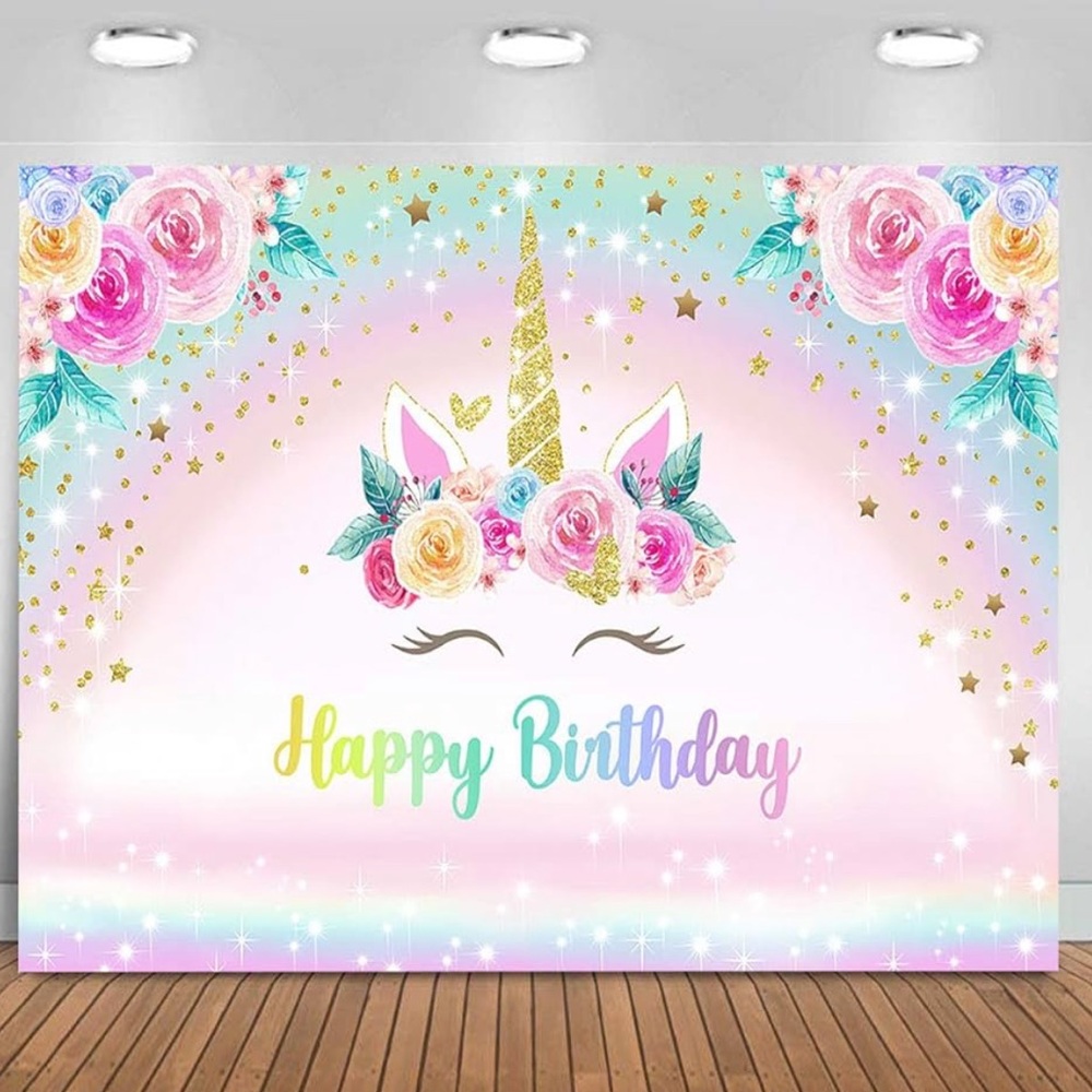 Unicorn Birthday Party Decoration Set - Pink and Gold